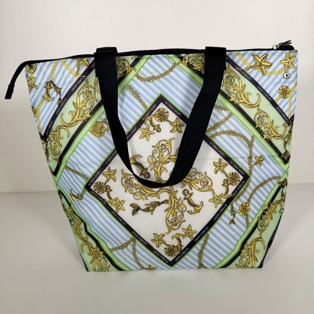 Victoria's Secret Cooler Insulated Bag Travel Picnic Tote Beach Carry All Blue